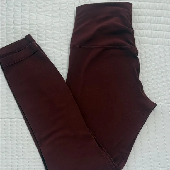 Lululemon Athletica Deep Red Leggings - Picture 4 of 5